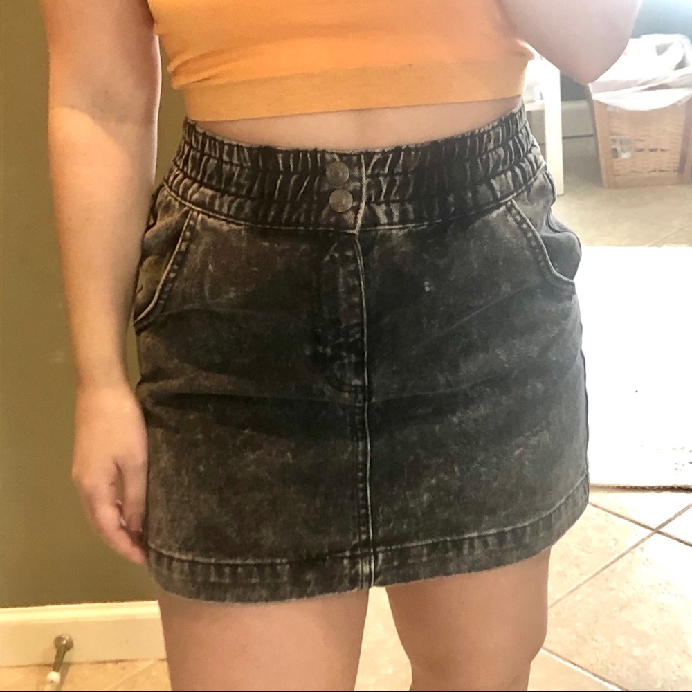 NWOT Urban Outfitters BDG black denim mini skirt